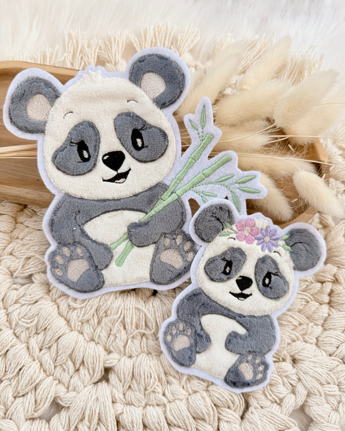 Aufnäher Panda Boho Bambus