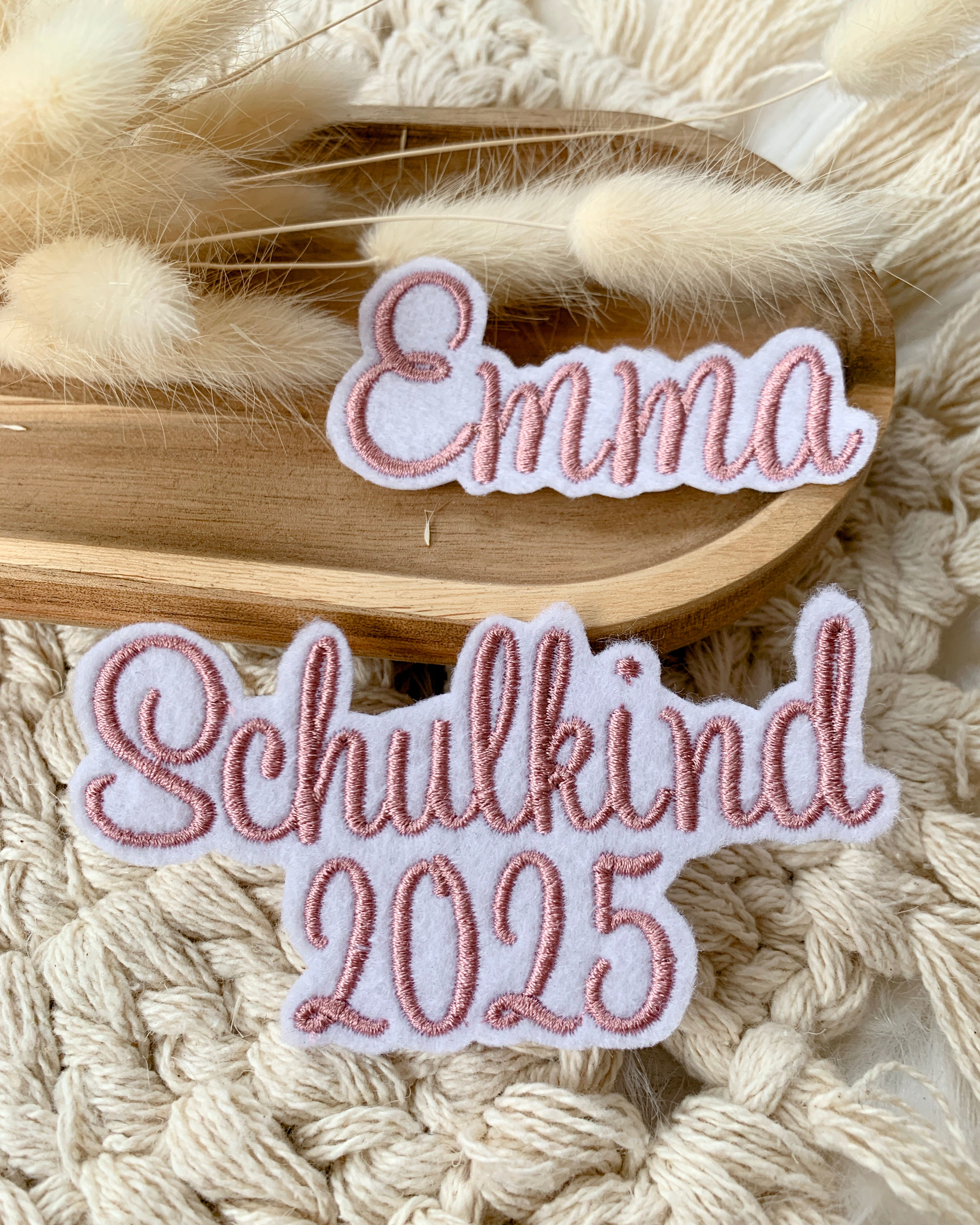 Applikation Schulkind 2025 und passender Name
