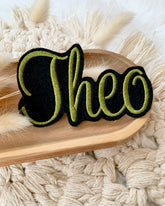 Namensapplikation Schwarz groß