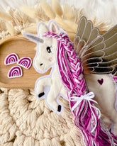 Aufnäher Pegasus Pink und Beere