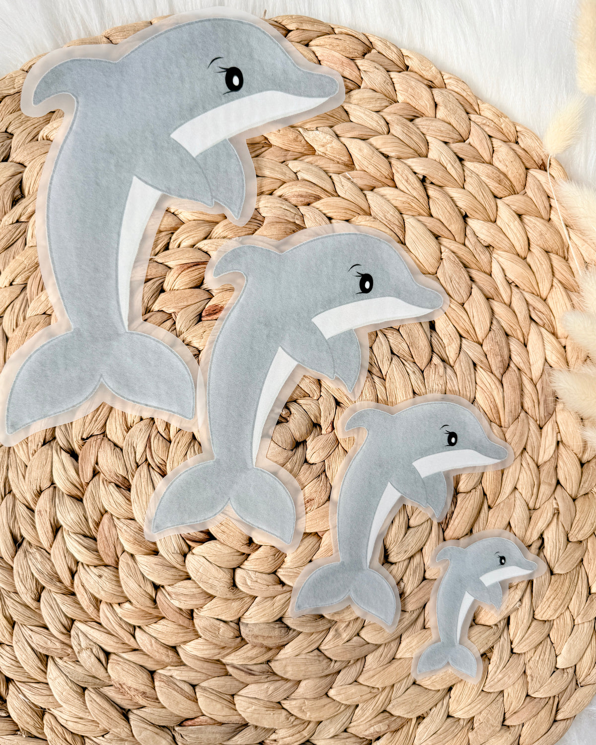 Delfin in 4 Größen zum Aufbügeln