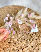 A6 Bogen mit Aufkleber Rehkitz