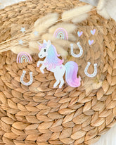 Aufkleber wasserfest Einhorn 