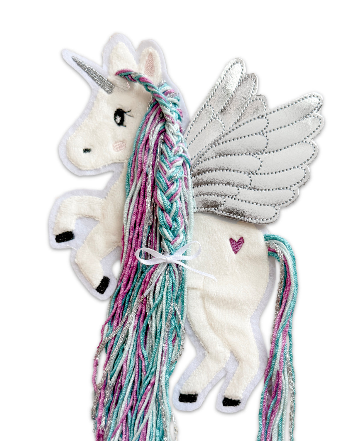 Applikation Pegasus Türkis Lila