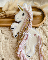 Applikation Einhorn Rosa Gold