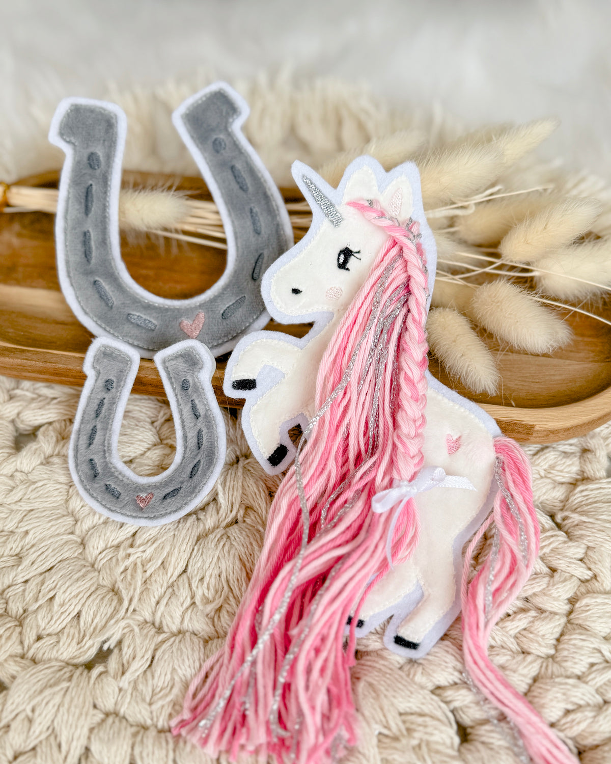 Einhorn mit Hufeisen Patches