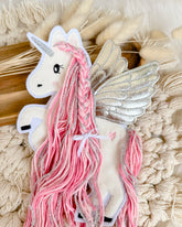 Aufnäher Einhorn mit Flügel Rosa