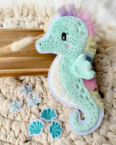 Seepferdchen Patch mit Seesternen