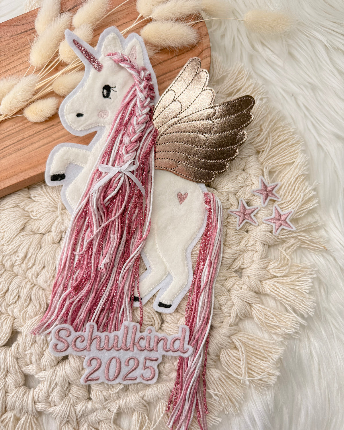 Applikation Pegasus Rosa