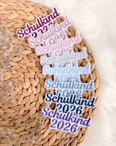 Applikation Schulkind 2026 bunt