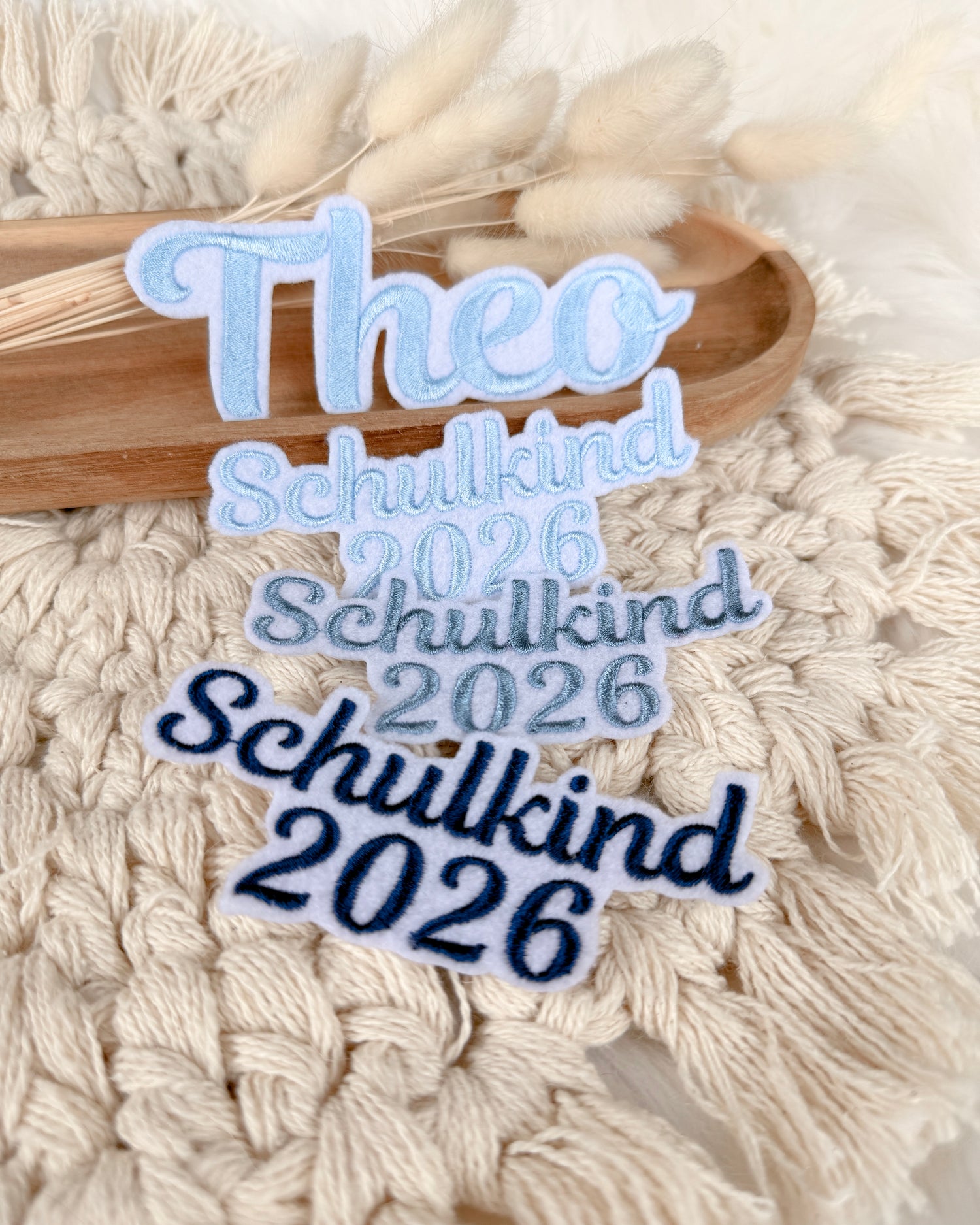 Applikation Schulkind 2026 blau