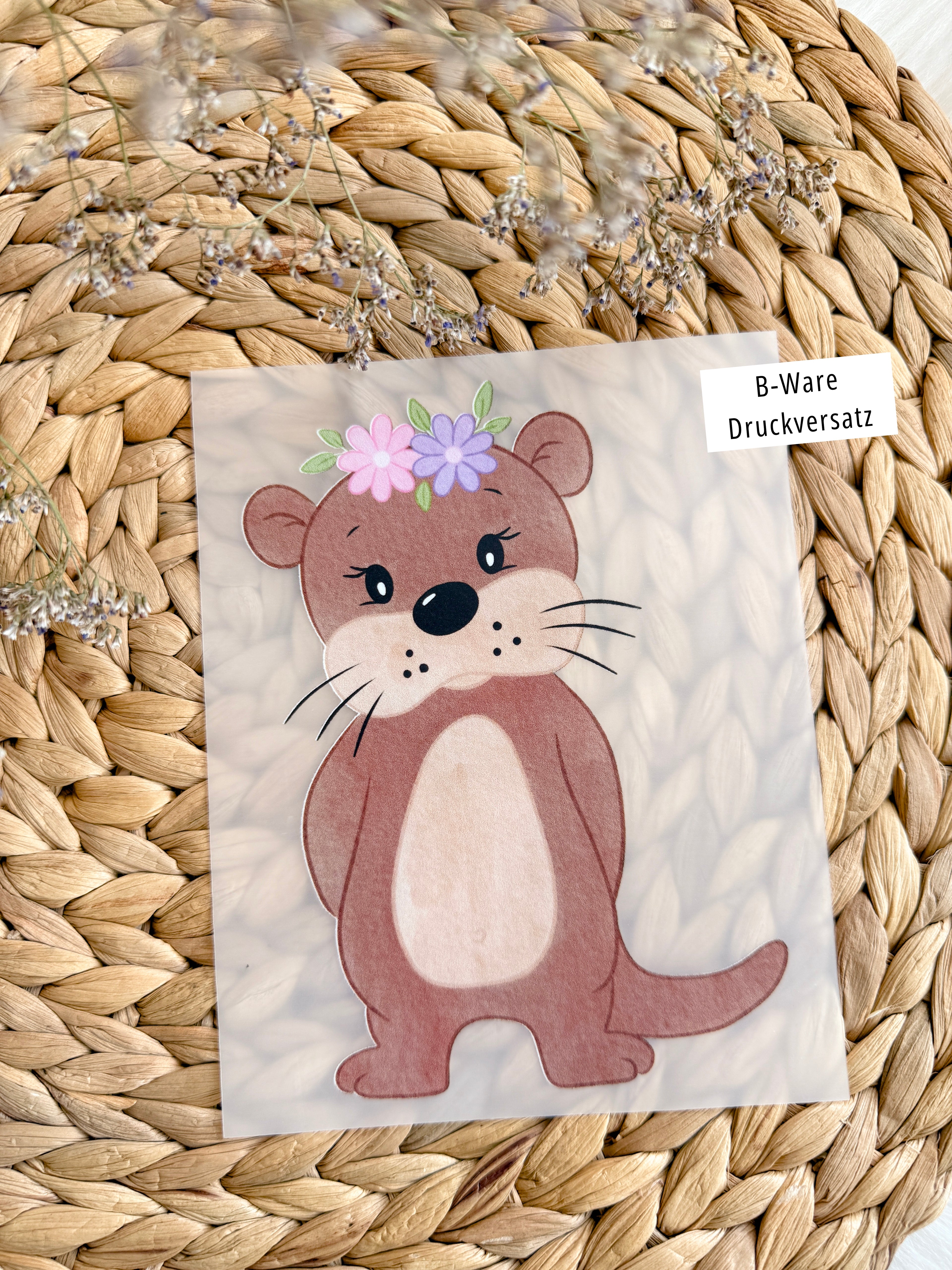 B-WARE - Bügelbild Boho Otter "Olivia"