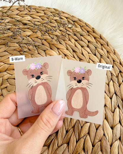 B-WARE - Bügelbild Boho Otter "Olivia"