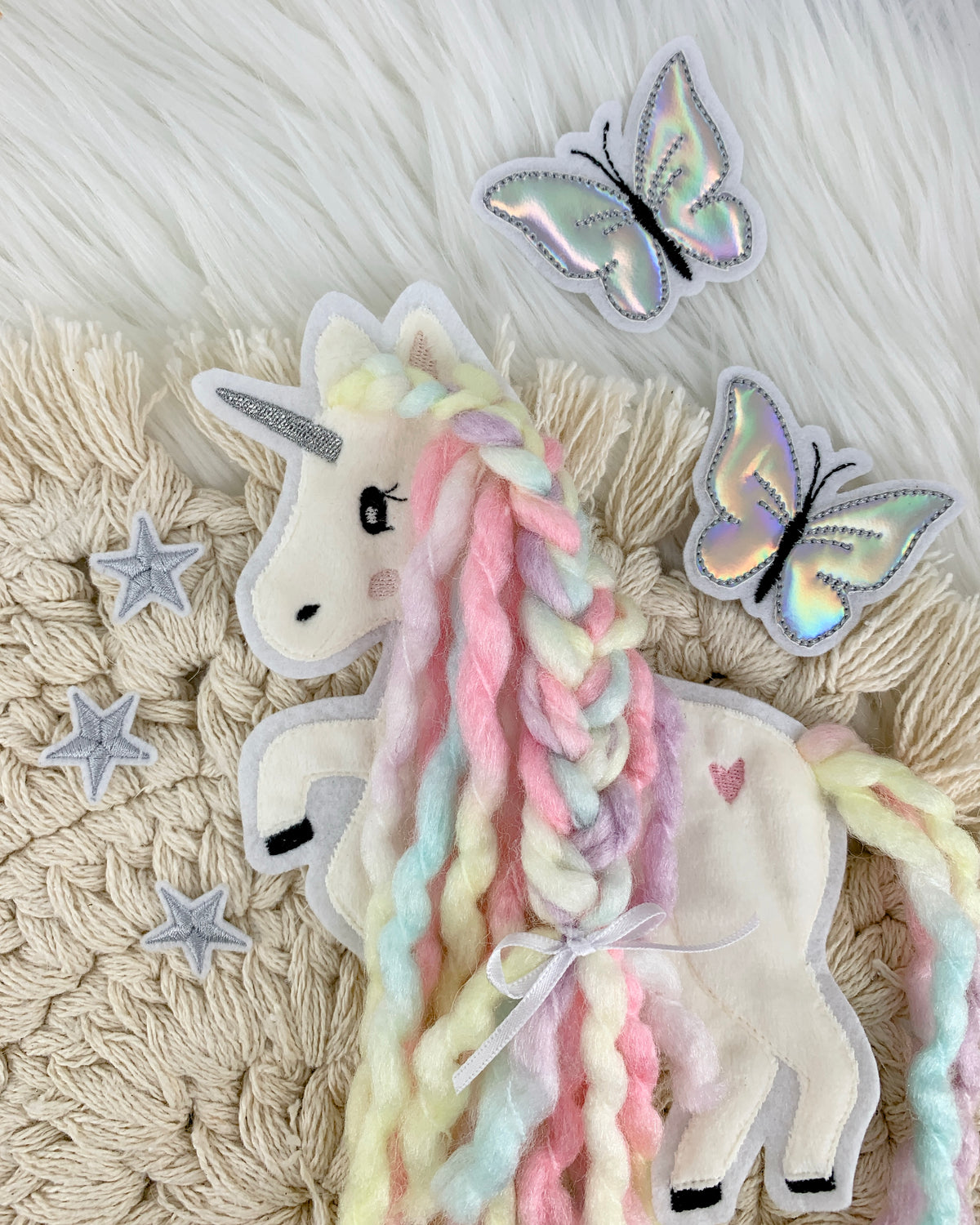 Applikation Einhorn regenbogen