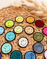 Aufnäher Smiley bunt 