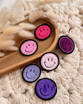 Aufnäher Smiley Rosa