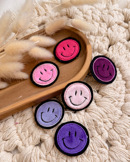 Aufnäher Smiley Rosa