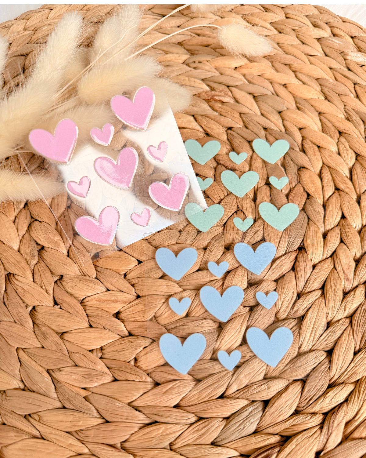Rub-On Sticker Herzen "Heidi"