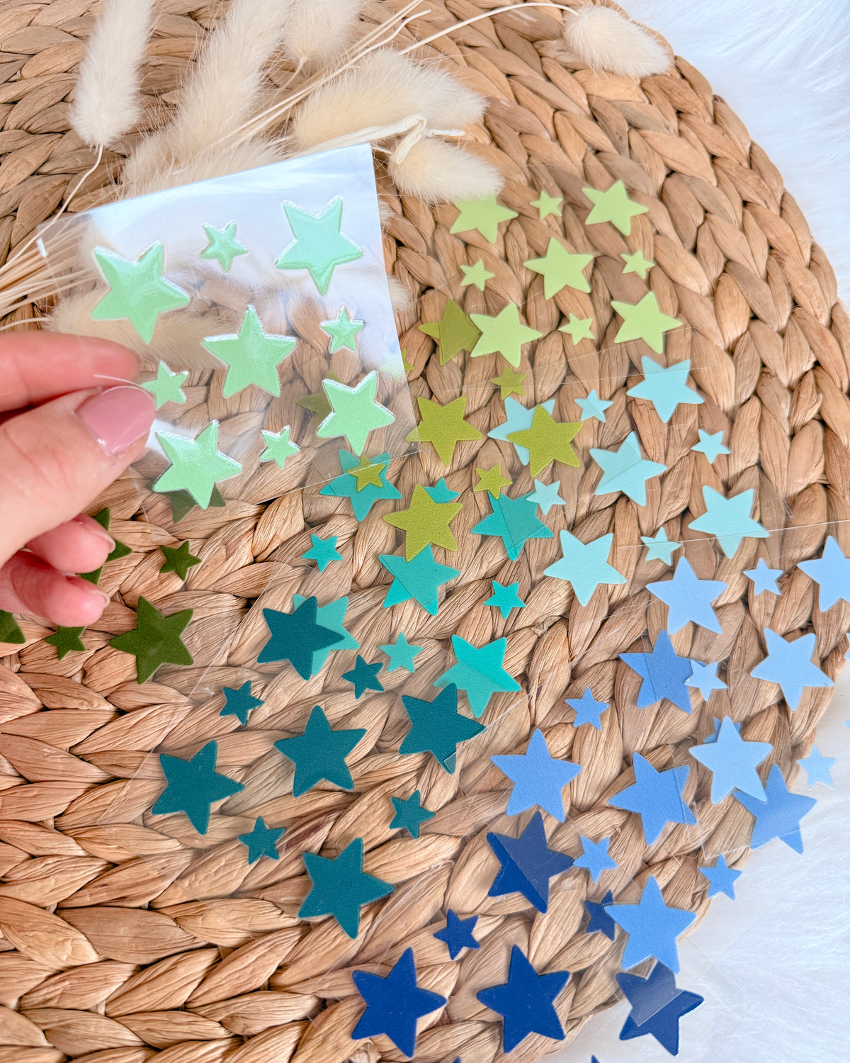 Stickerbogen Sterne Bunt