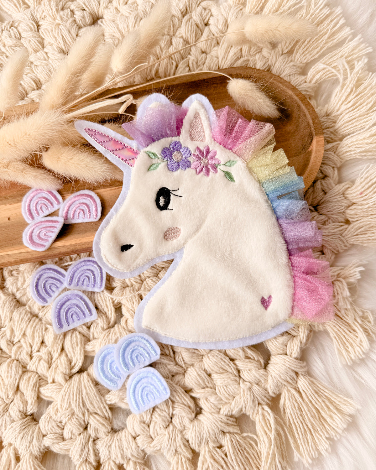 Aufnäher Einhorn Regenbogen