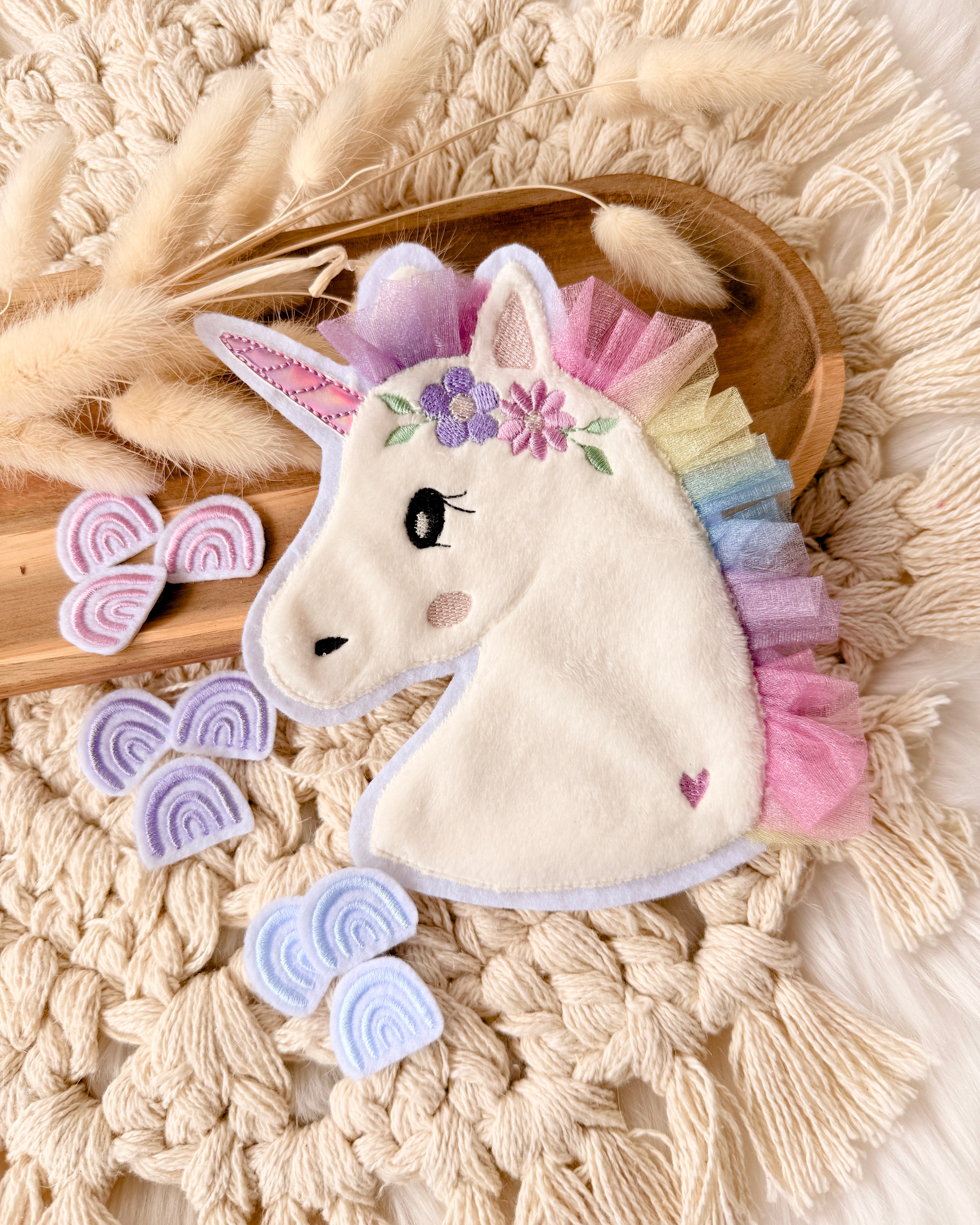 Aufnäher Einhorn Regenbogen