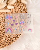 Bügelbild Mini Regenbögen; Sterne