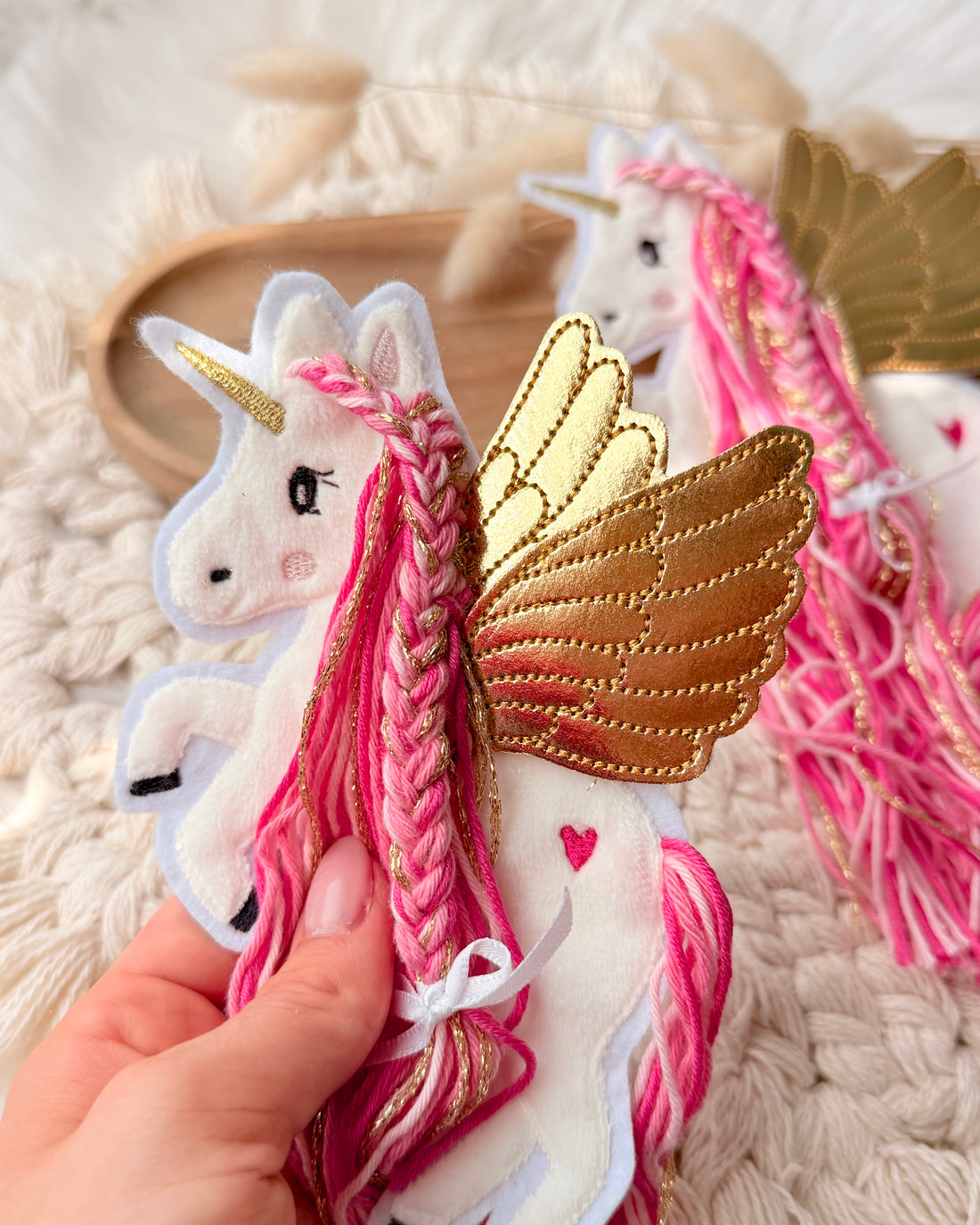 Patch Pink Einhorn mit flügel
