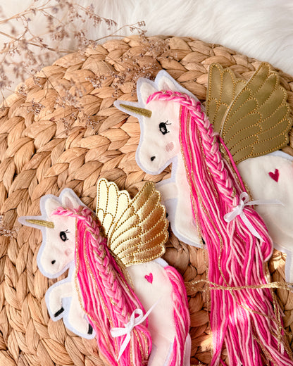 Applikation Pegasus "Pia" - Pink/Gold
