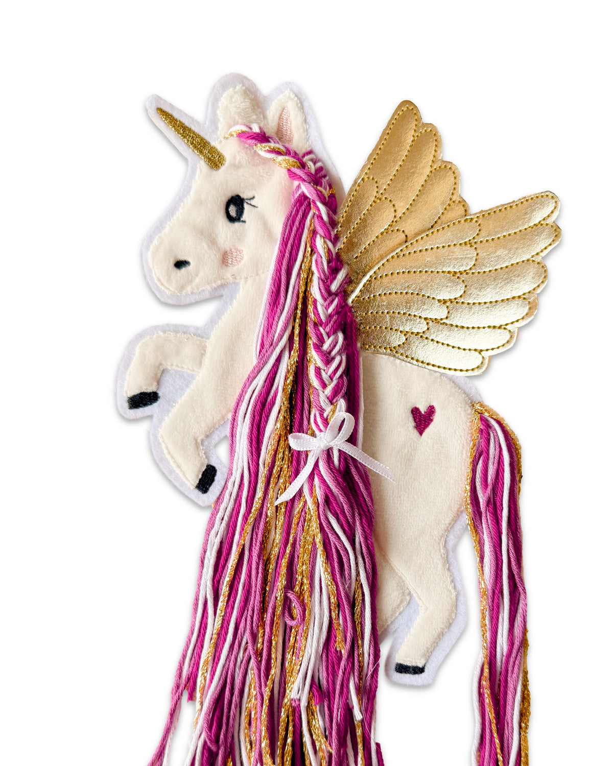 Applikation Pegasus "Pia" - Beere/Gold