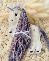 Patch Einhorn mit Wollmähne