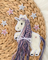 Applikation Einhorn mit Wollmähne