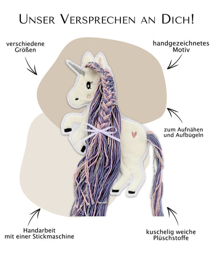 Applikation Einhorn &quot;Ella&quot; - Lila