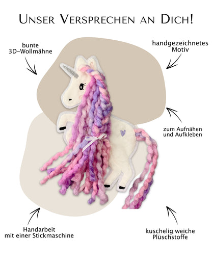 Applikation Einhorn &quot;Ella&quot; - Lollypop