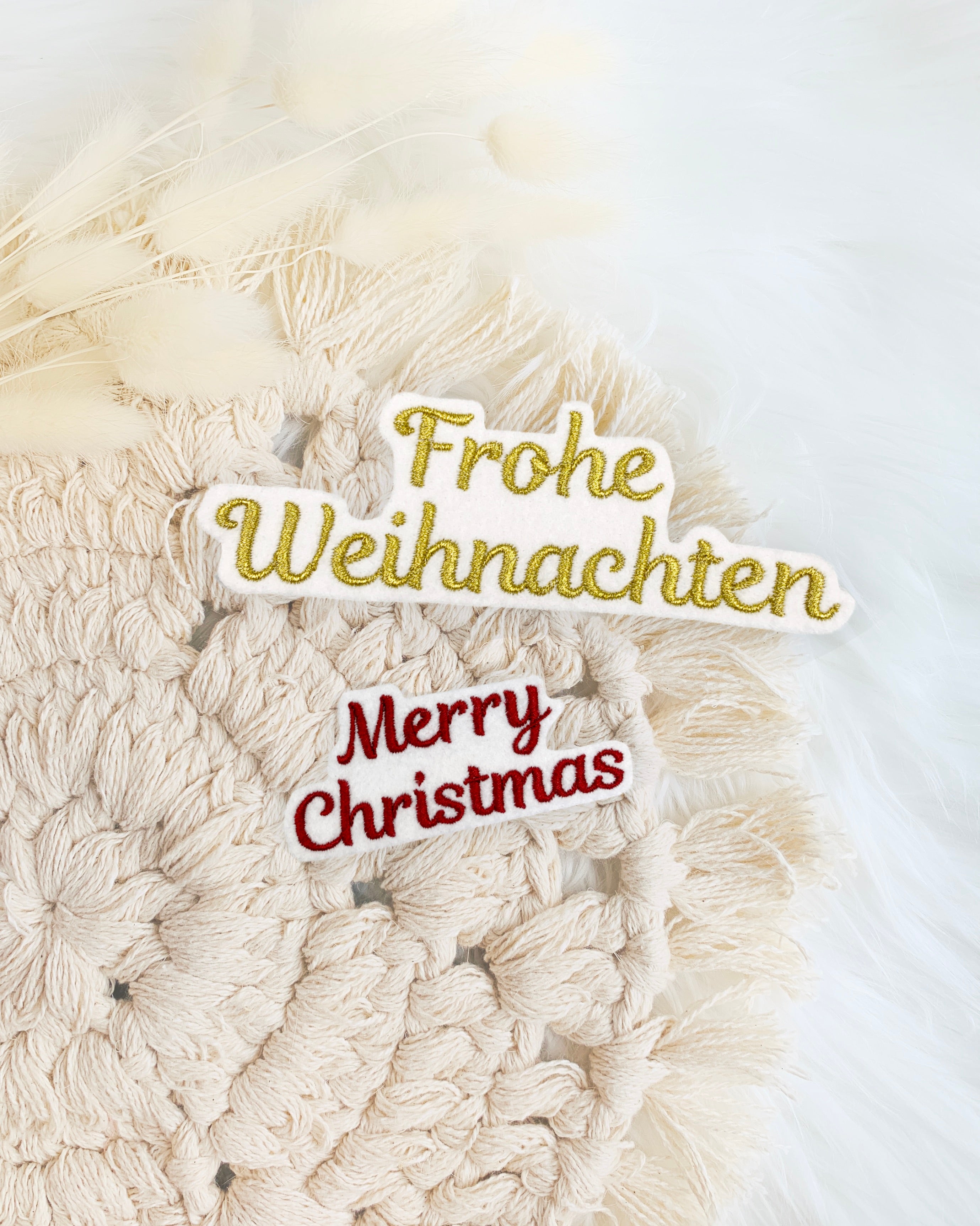 Applikation &quot;Frohe Weihnachten&quot;