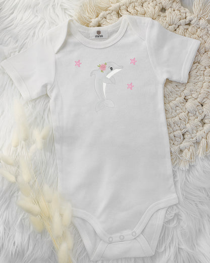 BabyBody mit Delfin Bügelbild