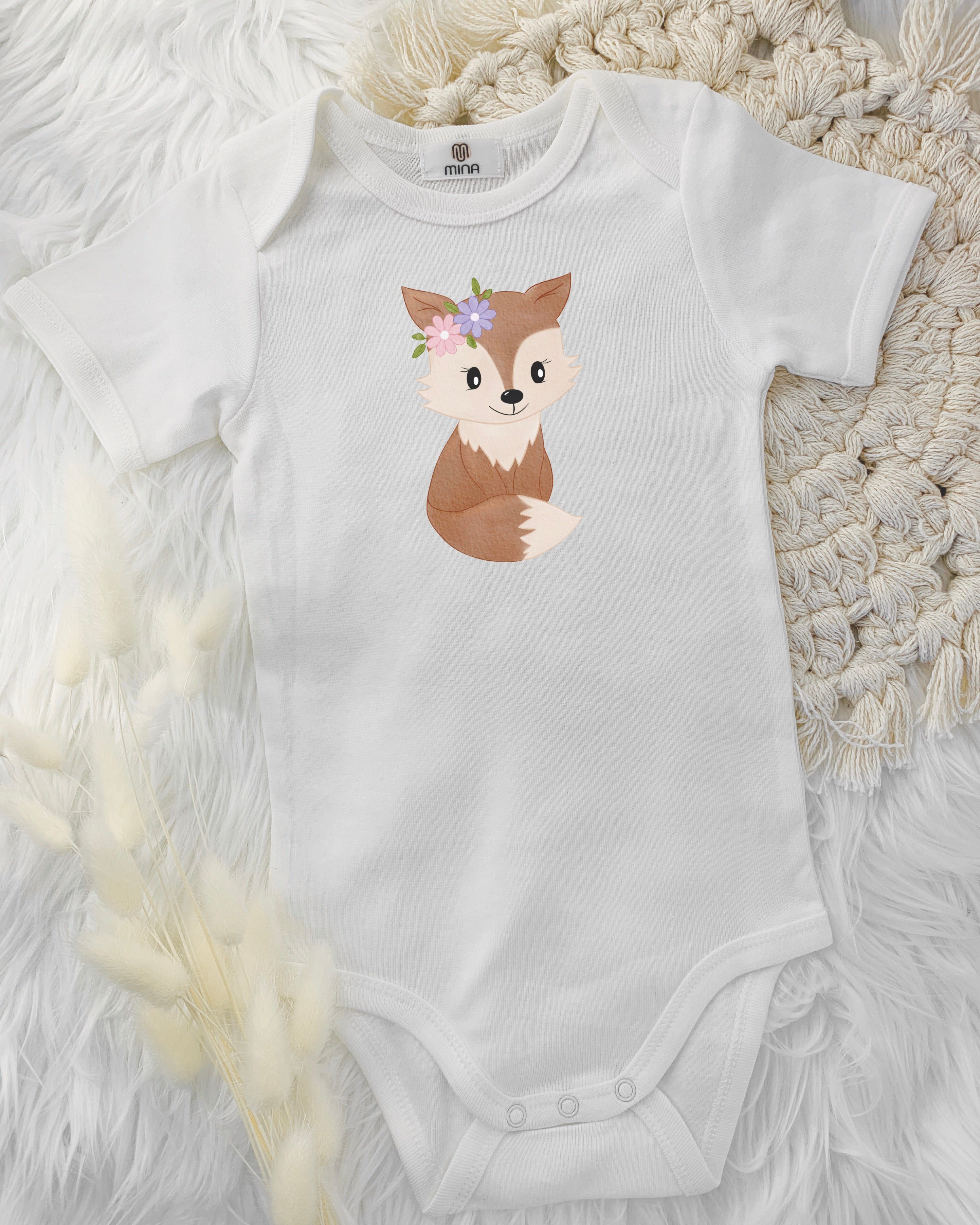 Baby Body Geschenk mit Fuchsbild