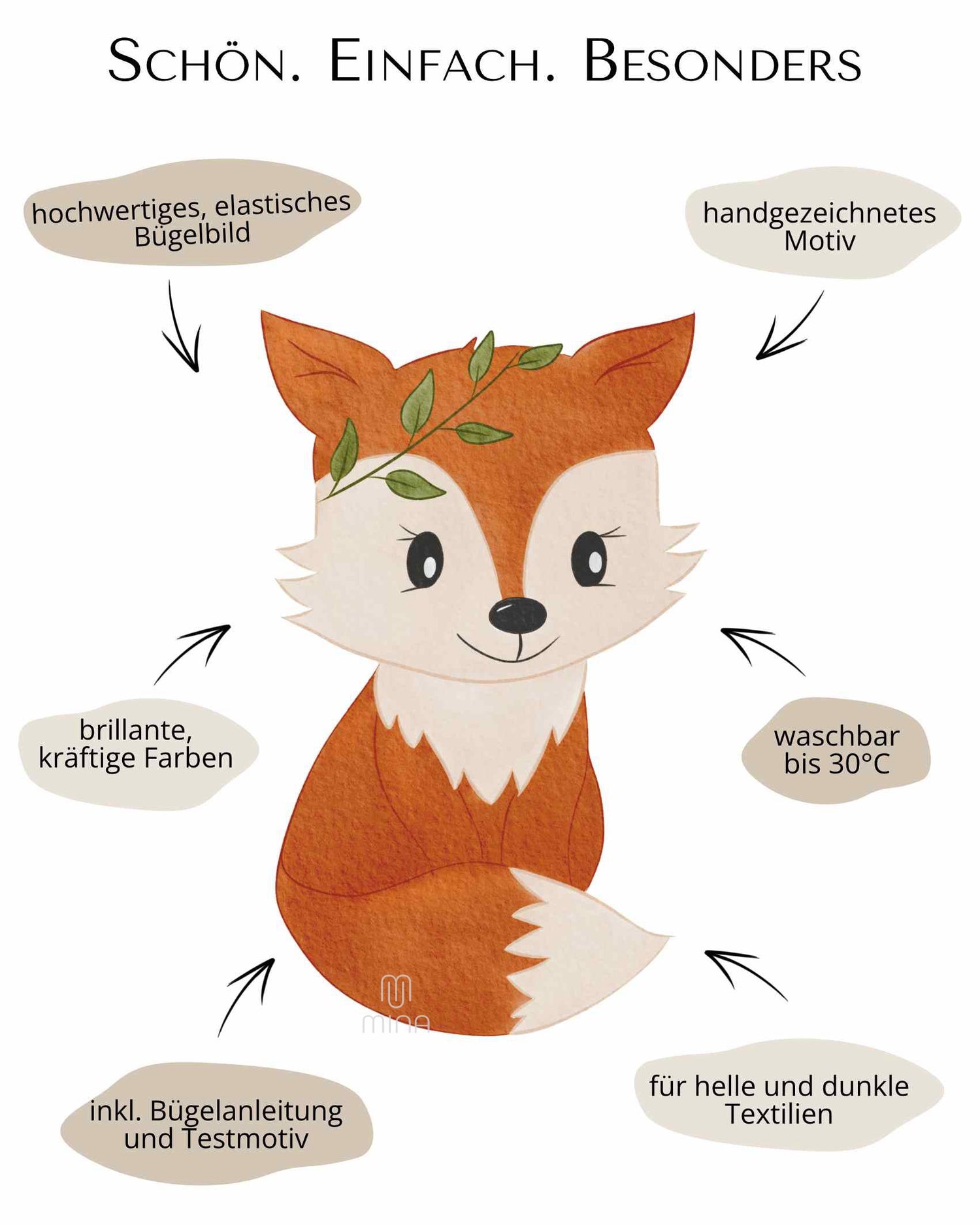 Bügelbild Fuchs Vorteile