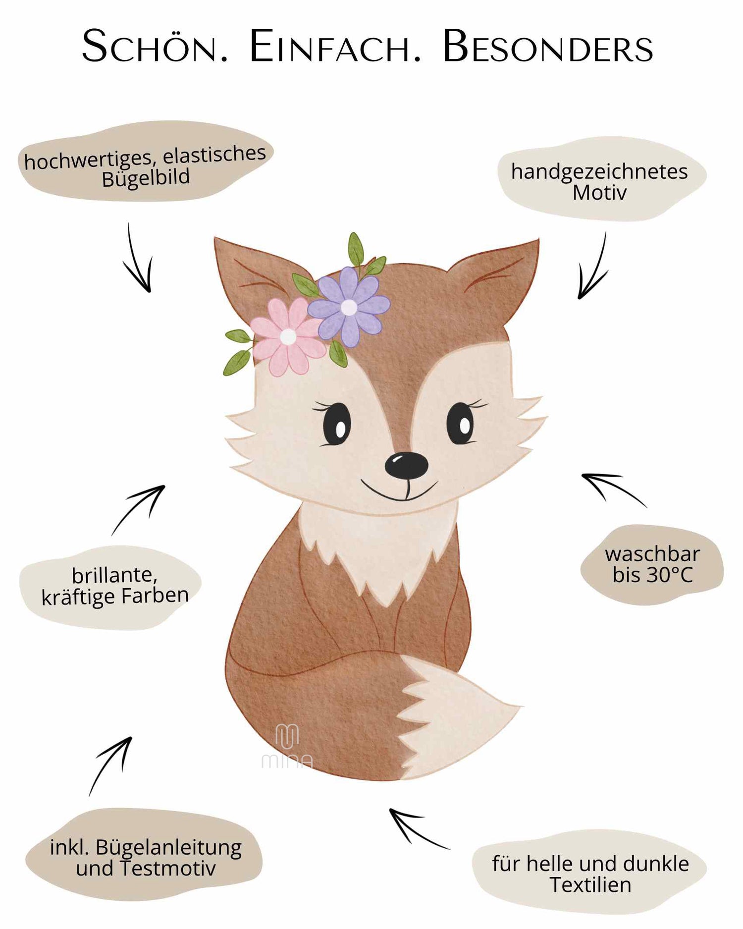 Bügelpatch Fuchs Vorteile