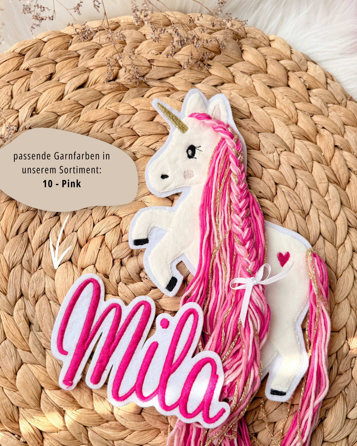 Patch Einhorn Pink