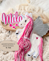 Pegasus Pink mit Wollmähne