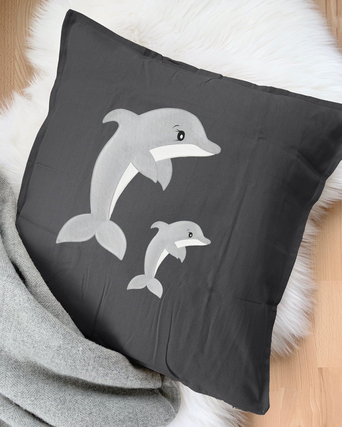 Kissen mit Delfin zum Aufbügeln