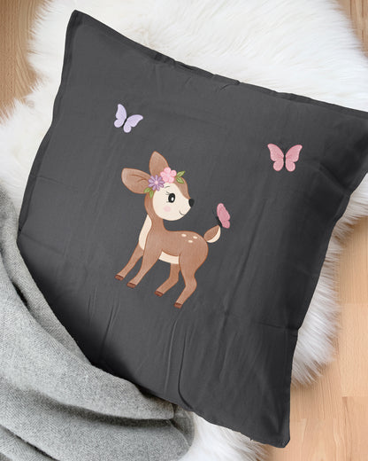 Rehkitz und Schmetterlinge DIY Kissen
