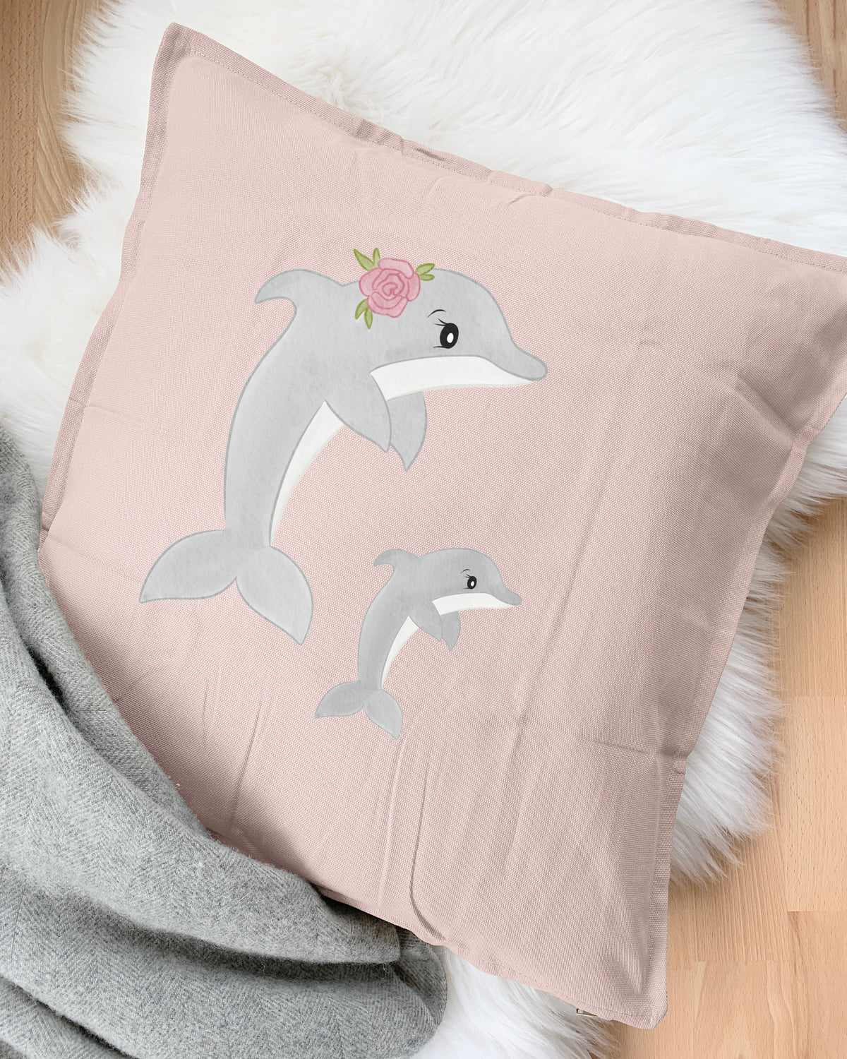 Kissen mit Delfin zum Aufbügeln