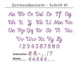 Buchstabenübersicht Schrift 01
