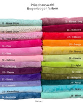 Plüschauswahl Regenbogenfarben
