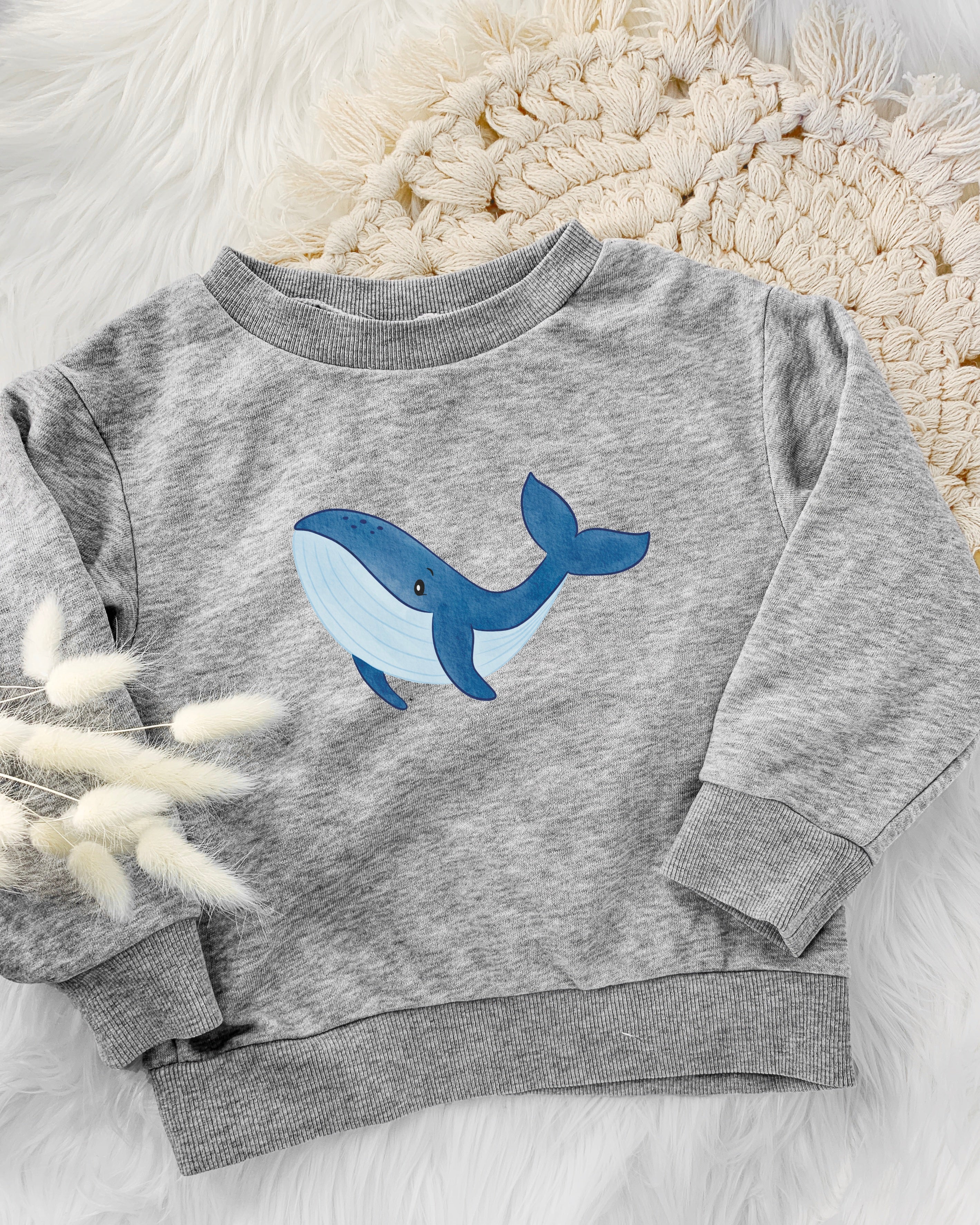 Pullover mit Wal Motiv