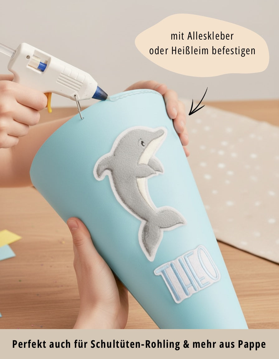 Aufnäher aufkleben 