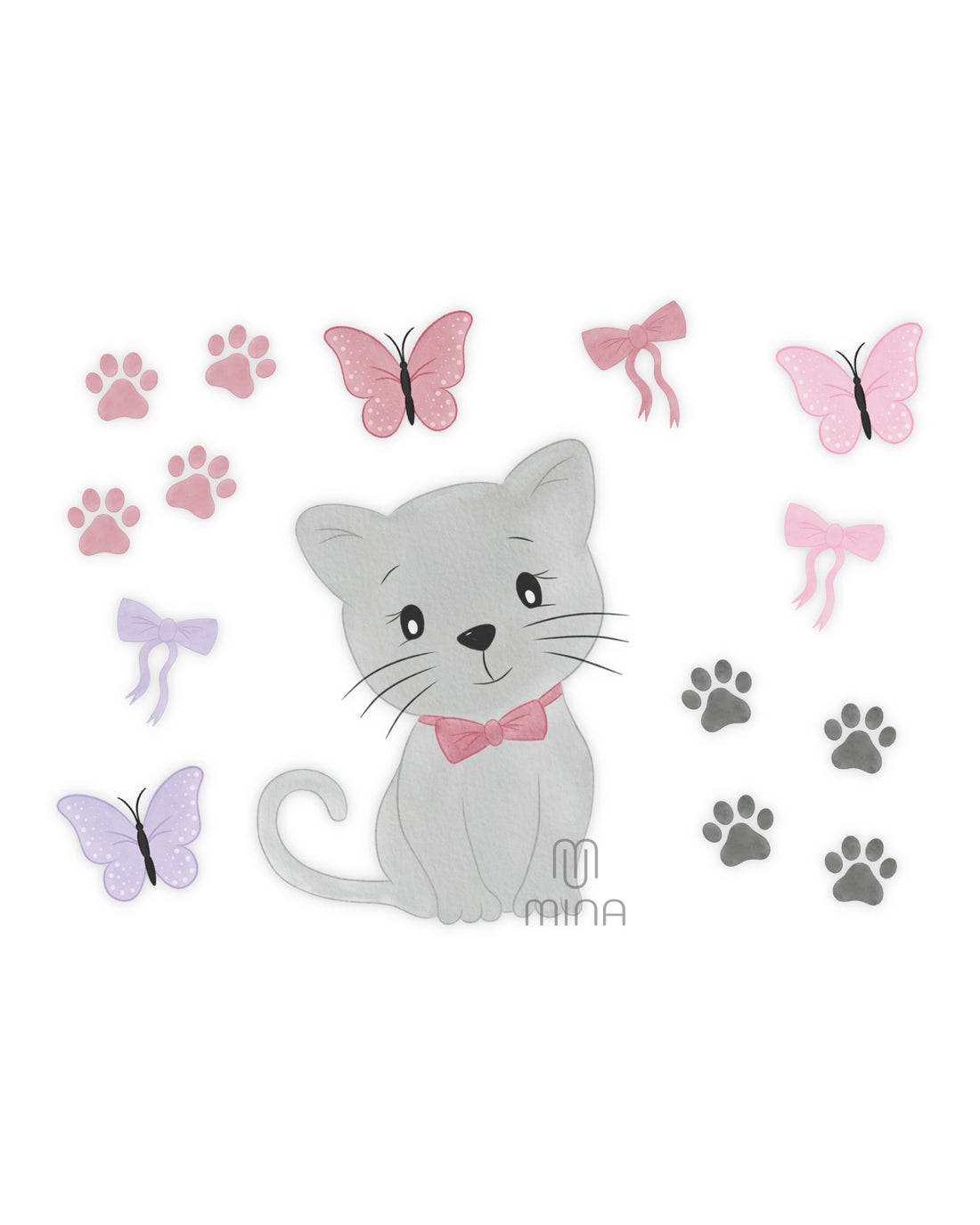 Rub On Sticker Katze