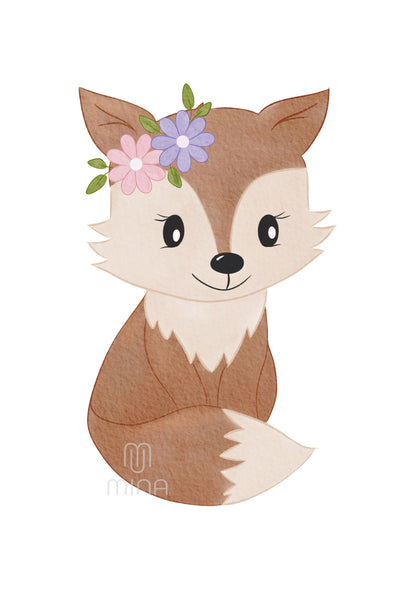 Bügelbild Boho Fuchs 