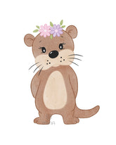 Bügelbild Otter Mädchen